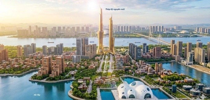 ویتنام کے دارالحکومت ہنوئی میں ریڈ ریور کے کنارے 109 منزلہ ٹاور کی منصوبہ بندی